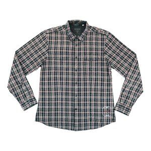 Guess Nineteen Eighty One Men L Lightweight Button Up Plaid Cotton Western Shirt